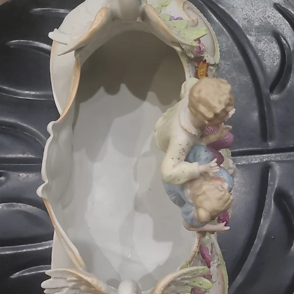 Antique German Elegant Porcelain Couple Figurine - Pastel Accents - Picture 8 of 8